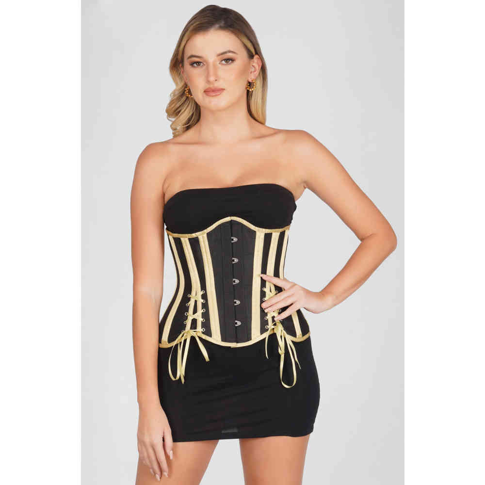 Attitude Corsets - Travon Waist training underbust korset - Goudkleurig